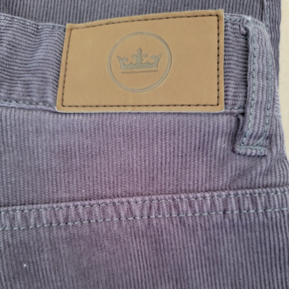 Peter Millar Superior Soft Corduroy Five-Pocket Pant – Gray – Size 36